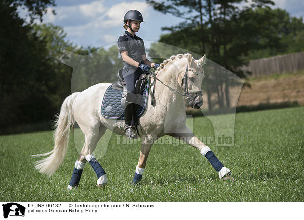 girl rides German Riding Pony / NS-06132