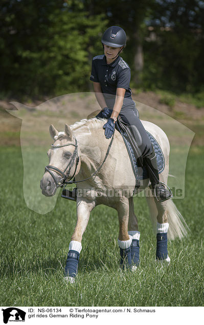girl rides German Riding Pony / NS-06134