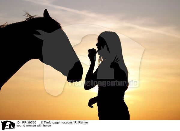 young woman with horse / RR-39596