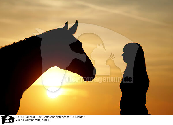 young woman with horse / RR-39600