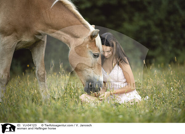 woman and Haflinger horse / VJ-04123