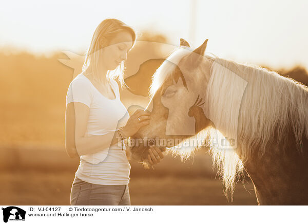 woman and Haflinger horse / VJ-04127