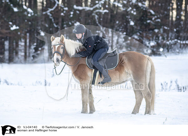 woman and Haflinger horse / VJ-04140