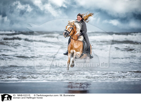 woman and Haflinger horse / MAB-02315