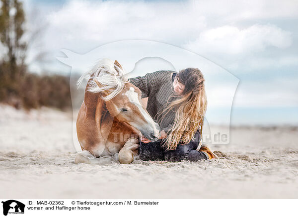woman and Haflinger horse / MAB-02362