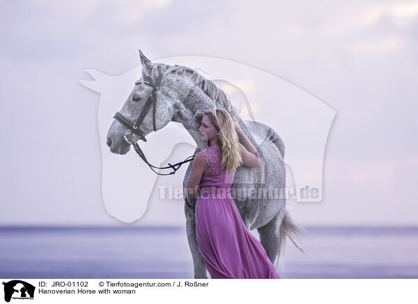 Hanoverian Horse with woman / JRO-01102