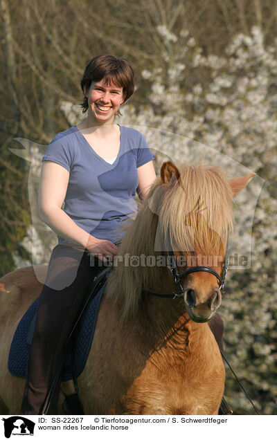 woman rides Icelandic horse / SS-22267