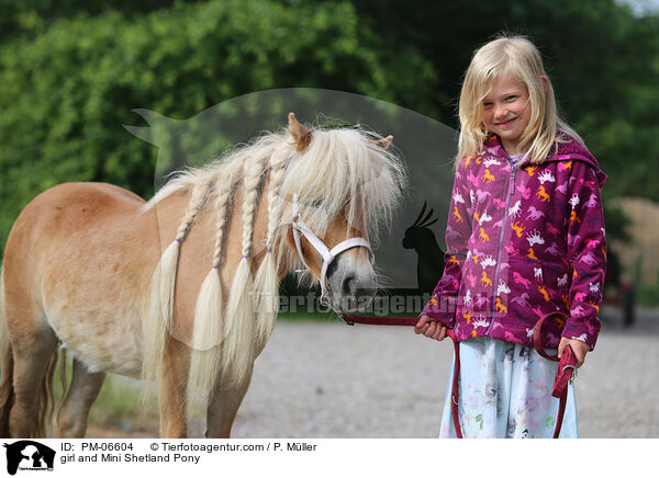 girl and Mini Shetland Pony / PM-06604