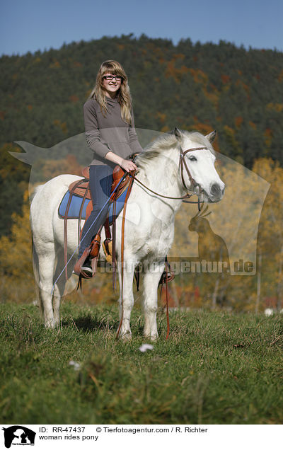 woman rides pony / RR-47437
