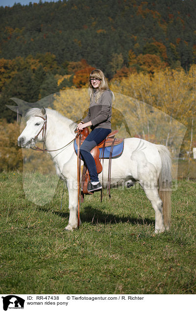 woman rides pony / RR-47438