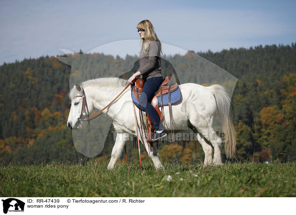 woman rides pony / RR-47439