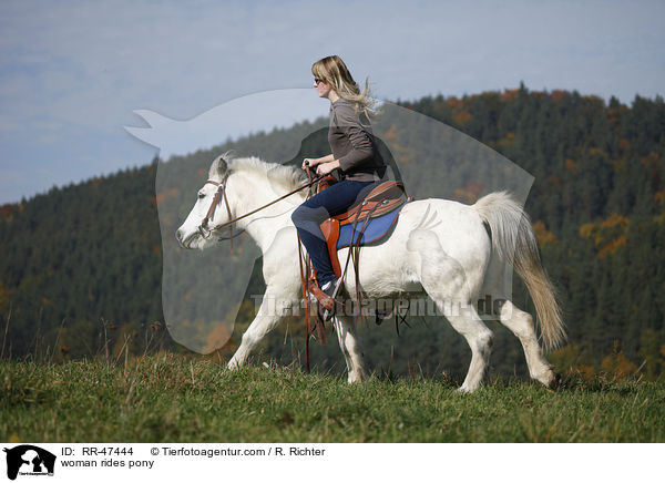 woman rides pony / RR-47444