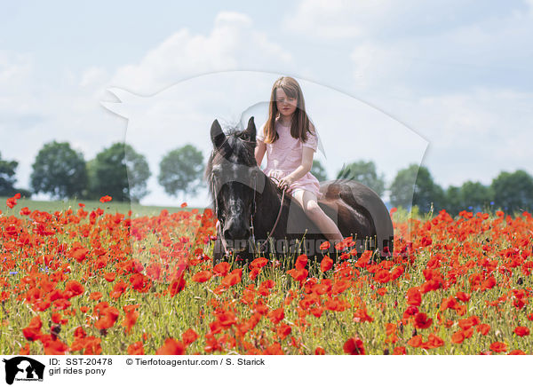 girl rides pony / SST-20478