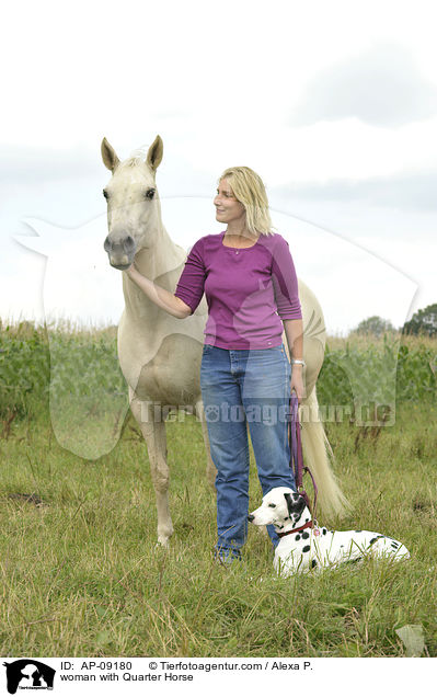 woman with Quarter Horse / AP-09180