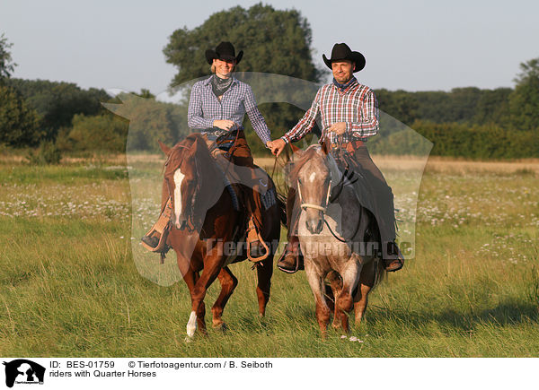 riders with Quarter Horses / BES-01759