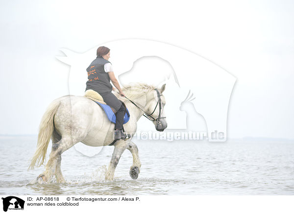 woman rides coldblood / AP-08618