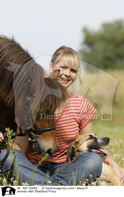 woman with Shetland Pony / AP-10465