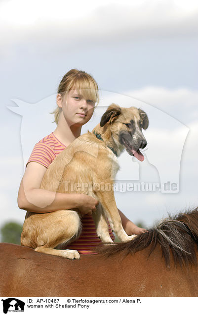 woman with Shetland Pony / AP-10467