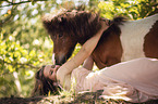 woman with Shetlandpony