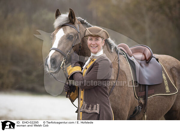woman and Welsh Cob / EHO-02295