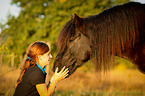 young woman with Welsh Cob
