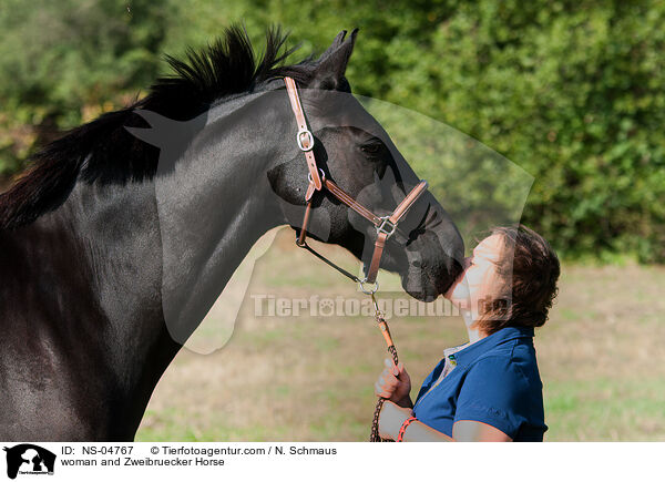 woman and Zweibruecker Horse / NS-04767