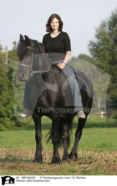 friesian with horsewoman / RR-06454