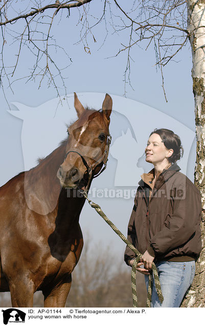 young woman with horse / AP-01144