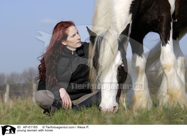 young woman with horse / AP-01165