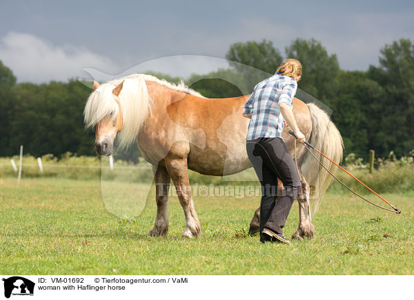 woman with Haflinger horse / VM-01692