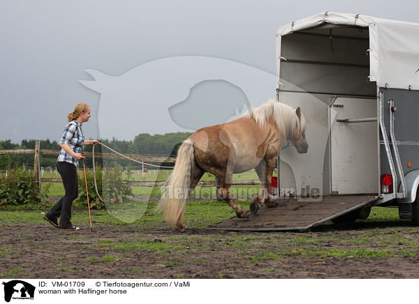 woman with Haflinger horse / VM-01709