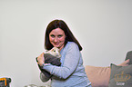 woman with Guinea Pig